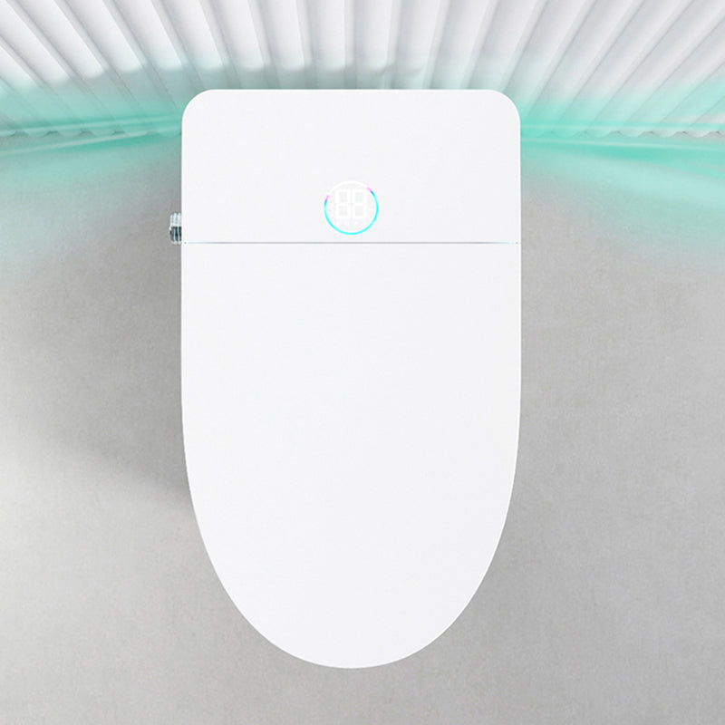 Contemporary Siphon Jet Flush Toilet White Toilet Bowl for Bathroom Automatic Flip (Automatic Version) 14" Clearhalo 'Bathroom Remodel & Bathroom Fixtures' 'Home Improvement' 'home_improvement' 'home_improvement_toilets' 'Toilets & Bidets' 'Toilets' 7049929