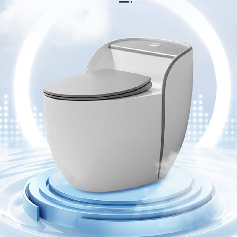 Contemporary Floor Mount Flush Toilet Siphon Jet Urine Toilet for Bathroom White Gray 14" Clearhalo 'Bathroom Remodel & Bathroom Fixtures' 'Home Improvement' 'home_improvement' 'home_improvement_toilets' 'Toilets & Bidets' 'Toilets' 7049945