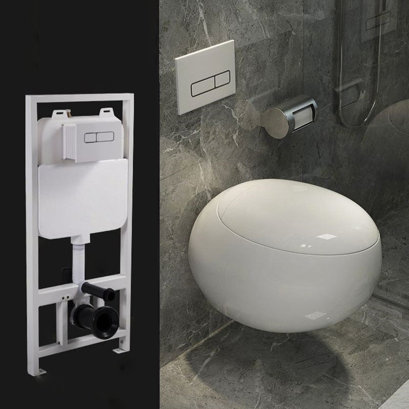 Modern White Ceramic Flush Toilet Wall Mount Urine Toilet with Seat for Washroom 13"L x 23"W x 16"H Toilet with Tanker Clearhalo 'Bathroom Remodel & Bathroom Fixtures' 'Home Improvement' 'home_improvement' 'home_improvement_toilets' 'Toilets & Bidets' 'Toilets' 7049956