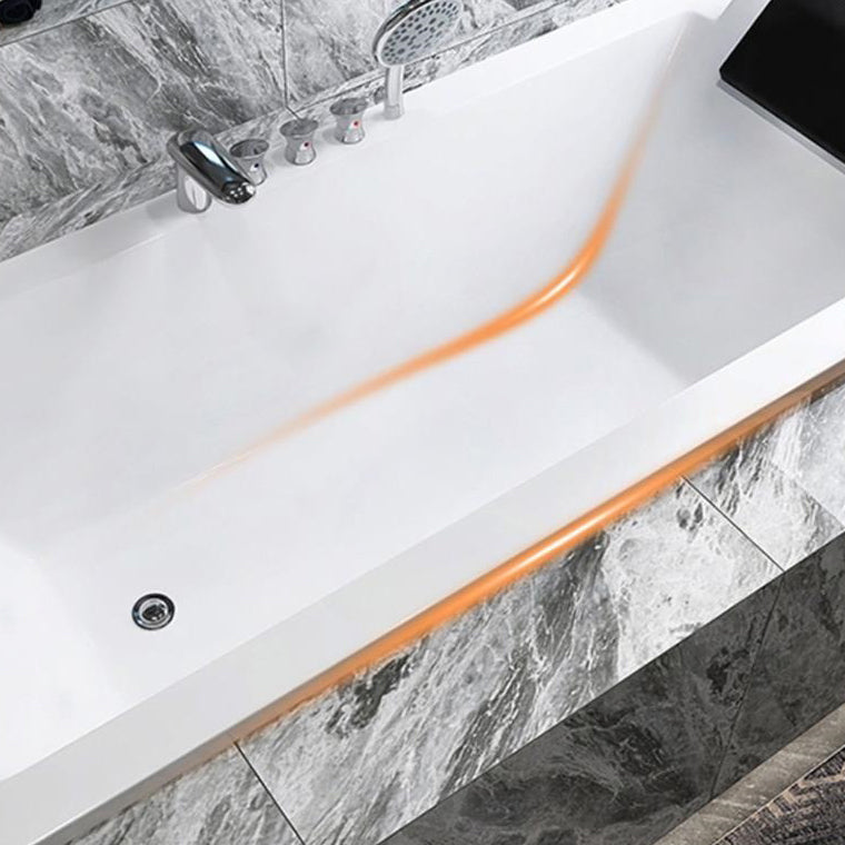 Drop-in White Bath Modern Soaking Acrylic Rectangular Bathtub Clearhalo 'Bathroom Remodel & Bathroom Fixtures' 'Bathtubs' 'Home Improvement' 'home_improvement' 'home_improvement_bathtubs' 'Showers & Bathtubs' 7050006