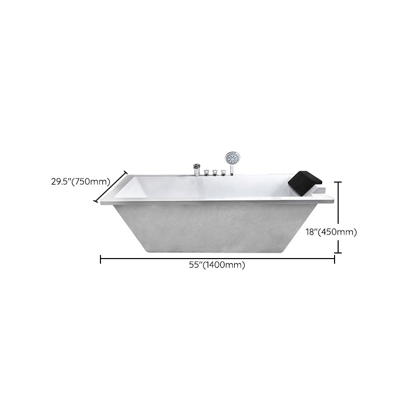 Drop-in White Bath Modern Soaking Acrylic Rectangular Bathtub Clearhalo 'Bathroom Remodel & Bathroom Fixtures' 'Bathtubs' 'Home Improvement' 'home_improvement' 'home_improvement_bathtubs' 'Showers & Bathtubs' 7050009