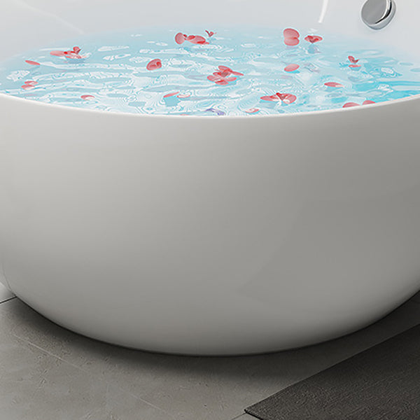 Round Bathtub Acrylic Soaking Freestanding Bathtub , 25.59-inch Tall Clearhalo 'Bathroom Remodel & Bathroom Fixtures' 'Bathtubs' 'Home Improvement' 'home_improvement' 'home_improvement_bathtubs' 'Showers & Bathtubs' 7050057