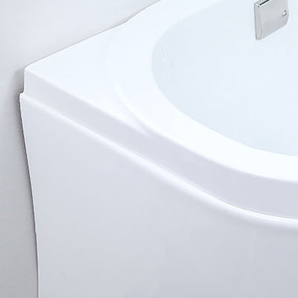 Modern Acrylic Bath Soaking Corner White Bathtub , 29.92-inch Wide Clearhalo 'Bathroom Remodel & Bathroom Fixtures' 'Bathtubs' 'Home Improvement' 'home_improvement' 'home_improvement_bathtubs' 'Showers & Bathtubs' 7050163