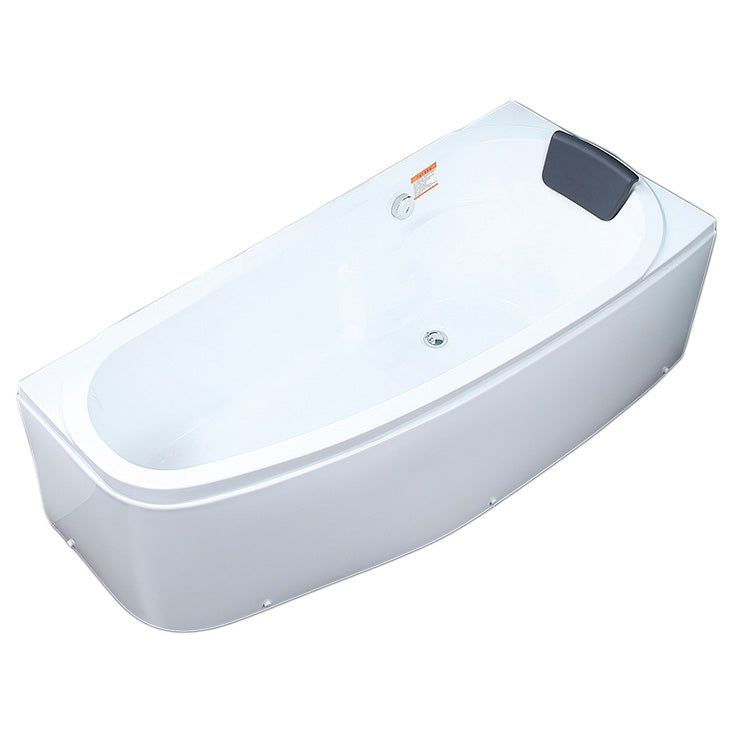 Modern Acrylic Bath Soaking Corner White Bathtub , 29.92-inch Wide Clearhalo 'Bathroom Remodel & Bathroom Fixtures' 'Bathtubs' 'Home Improvement' 'home_improvement' 'home_improvement_bathtubs' 'Showers & Bathtubs' 7050166