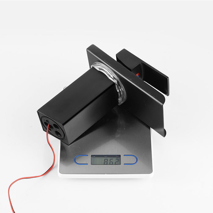 Vanity Sink Faucet Waterfall Spout Single Handle Faucet with LED Light Clearhalo 'Bathroom Remodel & Bathroom Fixtures' 'Bathroom Sink Faucets' 'Bathroom Sinks & Faucet Components' 'bathroom_sink_faucets' 'Home Improvement' 'home_improvement' 'home_improvement_bathroom_sink_faucets' 7050619