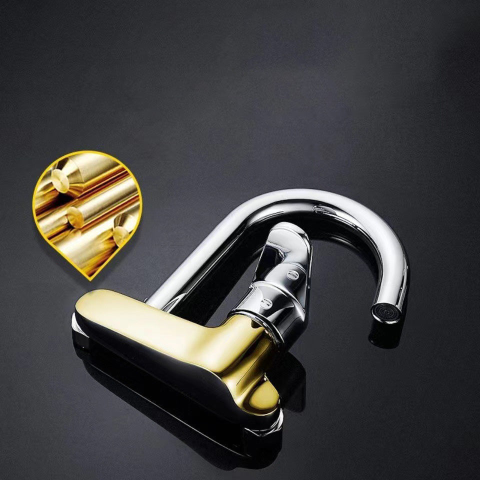 Modern Metal Wall-mounted Kitchen Faucet One Handle High Arch Water Filler Clearhalo 'Home Improvement' 'home_improvement' 'home_improvement_kitchen_faucets' 'Kitchen Faucets' 'Kitchen Remodel & Kitchen Fixtures' 'Kitchen Sinks & Faucet Components' 'kitchen_faucets' 7050736