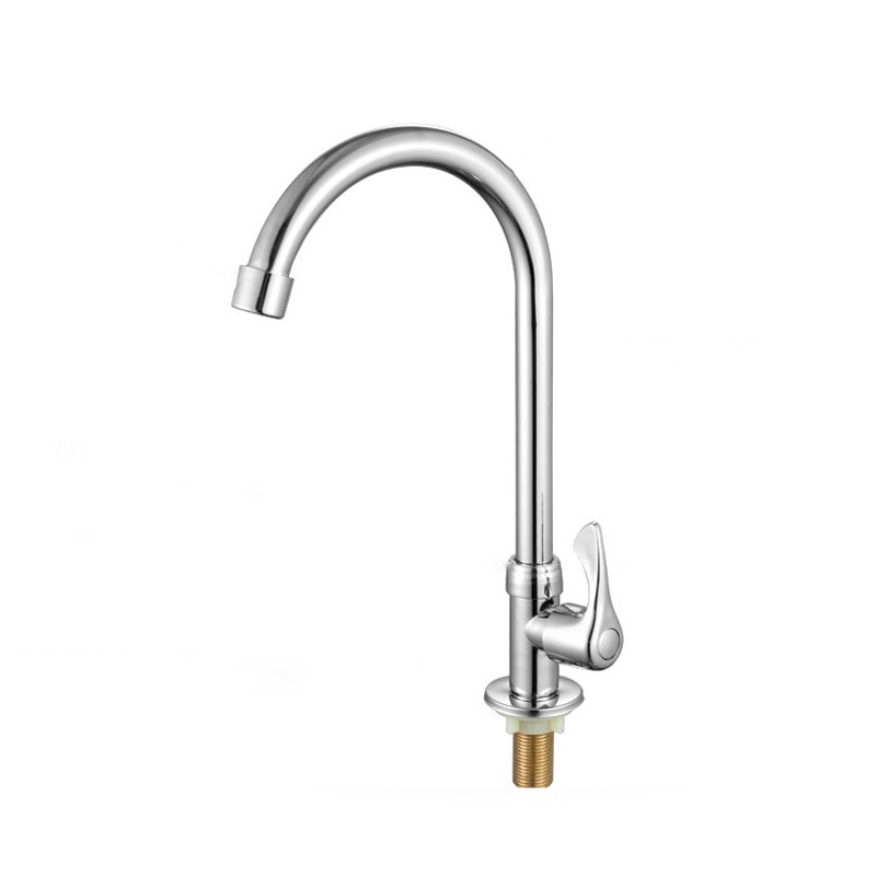 Contemporary Single Handle Kitchen Faucet Brass 1-Hold Bar Faucet Clearhalo 'Home Improvement' 'home_improvement' 'home_improvement_kitchen_faucets' 'Kitchen Faucets' 'Kitchen Remodel & Kitchen Fixtures' 'Kitchen Sinks & Faucet Components' 'kitchen_faucets' 7050771