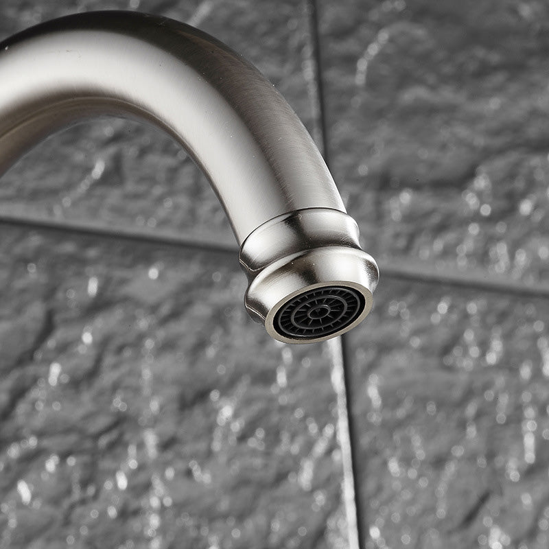 Metal Kitchen Faucet 1-Hole Contemporary Kitchen Faucet with Single Handle Clearhalo 'Home Improvement' 'home_improvement' 'home_improvement_kitchen_faucets' 'Kitchen Faucets' 'Kitchen Remodel & Kitchen Fixtures' 'Kitchen Sinks & Faucet Components' 'kitchen_faucets' 7050801