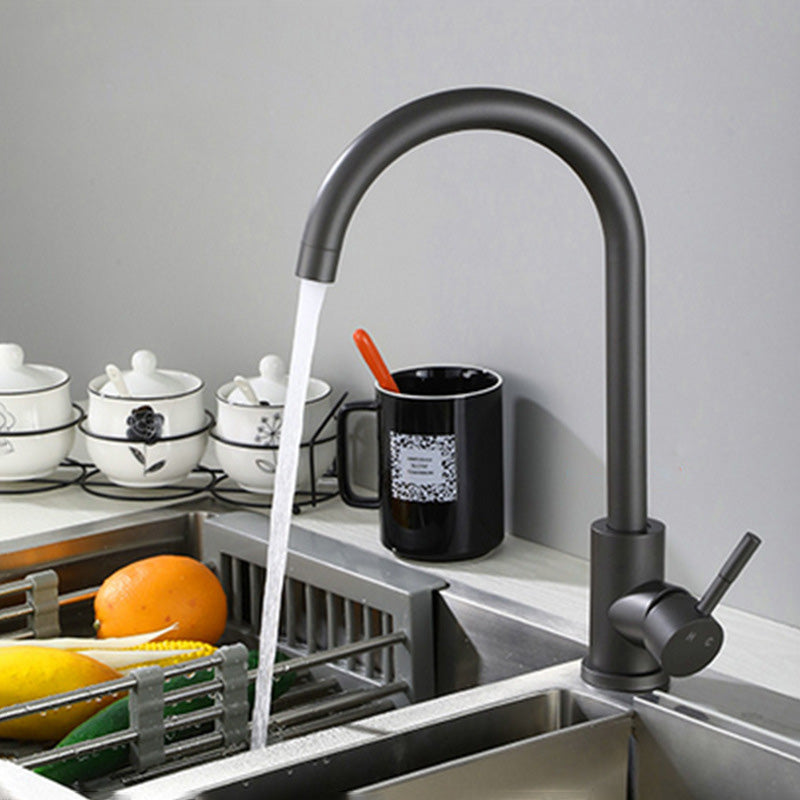 Modern Spray Kitchen Faucet Stainless Steel Swivel Spout Bridge Faucet Clearhalo 'Home Improvement' 'home_improvement' 'home_improvement_kitchen_faucets' 'Kitchen Faucets' 'Kitchen Remodel & Kitchen Fixtures' 'Kitchen Sinks & Faucet Components' 'kitchen_faucets' 7050805