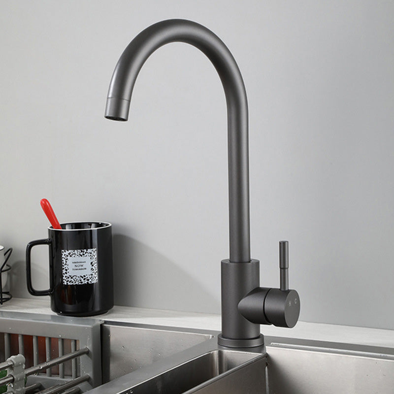 Modern Spray Kitchen Faucet Stainless Steel Swivel Spout Bridge Faucet Clearhalo 'Home Improvement' 'home_improvement' 'home_improvement_kitchen_faucets' 'Kitchen Faucets' 'Kitchen Remodel & Kitchen Fixtures' 'Kitchen Sinks & Faucet Components' 'kitchen_faucets' 7050814