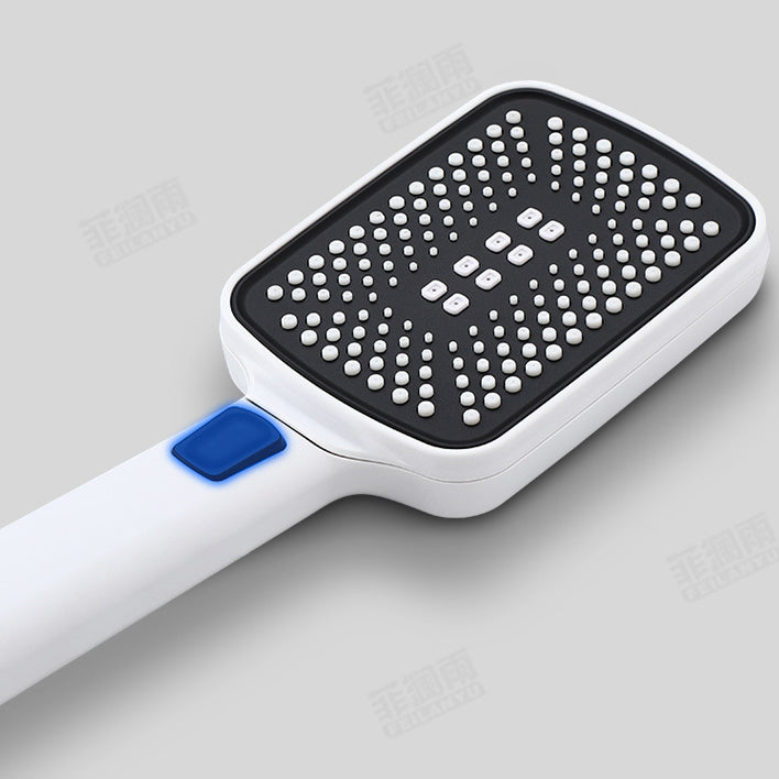 White Shower System Adjustable Spray Pattern Shower Arm Square Wall Mount Shower System Clearhalo 'Bathroom Remodel & Bathroom Fixtures' 'Home Improvement' 'home_improvement' 'home_improvement_shower_faucets' 'Shower Faucets & Systems' 'shower_faucets' 'Showers & Bathtubs Plumbing' 'Showers & Bathtubs' 7050825