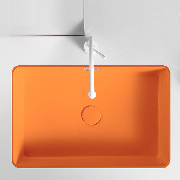 Modern Undermount Vanity Sink Rectangular Porcelain with Overflow Bathroom Sink Clearhalo 'Bathroom Remodel & Bathroom Fixtures' 'Bathroom Sinks & Faucet Components' 'Bathroom Sinks' 'bathroom_sink' 'Home Improvement' 'home_improvement' 'home_improvement_bathroom_sink' 7050981