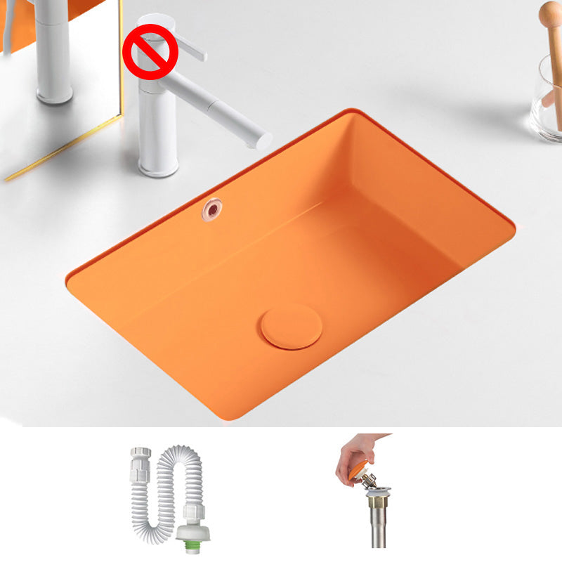 Modern Undermount Vanity Sink Rectangular Porcelain with Overflow Bathroom Sink 21"L x 15"W x 7"H Sink Clearhalo 'Bathroom Remodel & Bathroom Fixtures' 'Bathroom Sinks & Faucet Components' 'Bathroom Sinks' 'bathroom_sink' 'Home Improvement' 'home_improvement' 'home_improvement_bathroom_sink' 7050987