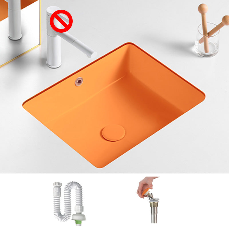 Modern Undermount Vanity Sink Rectangular Porcelain with Overflow Bathroom Sink 20"L x 16"W x 7"H Sink Clearhalo 'Bathroom Remodel & Bathroom Fixtures' 'Bathroom Sinks & Faucet Components' 'Bathroom Sinks' 'bathroom_sink' 'Home Improvement' 'home_improvement' 'home_improvement_bathroom_sink' 7050988