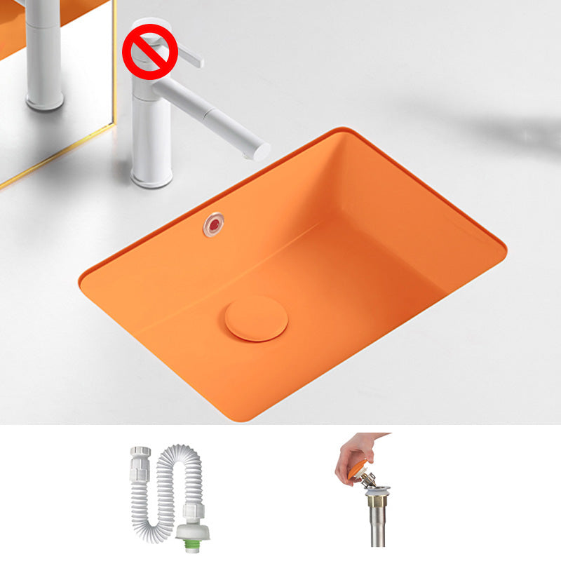 Modern Undermount Vanity Sink Rectangular Porcelain with Overflow Bathroom Sink 18"L x 13"W x 7"H Sink Clearhalo 'Bathroom Remodel & Bathroom Fixtures' 'Bathroom Sinks & Faucet Components' 'Bathroom Sinks' 'bathroom_sink' 'Home Improvement' 'home_improvement' 'home_improvement_bathroom_sink' 7050989