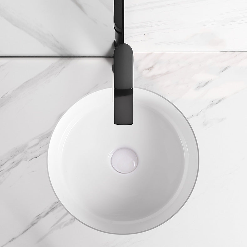 Modern Vessel Lavatory Sink Round Porcelain with Overflow Undermount Bathroom Sink Clearhalo 'Bathroom Remodel & Bathroom Fixtures' 'Bathroom Sinks & Faucet Components' 'Bathroom Sinks' 'bathroom_sink' 'Home Improvement' 'home_improvement' 'home_improvement_bathroom_sink' 7051012