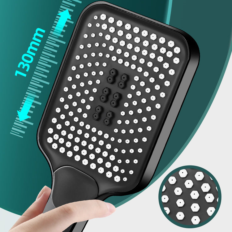 Contemporary Handheld Supercharged Shower Head Square 3 Setting Spray Head Clearhalo 'Bathroom Remodel & Bathroom Fixtures' 'Home Improvement' 'home_improvement' 'home_improvement_shower_heads' 'Shower Heads' 'shower_heads' 'Showers & Bathtubs Plumbing' 'Showers & Bathtubs' 7051025