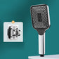 Contemporary Handheld Supercharged Shower Head Square 3 Setting Spray Head Silver Shower & Bracket Hose not included Clearhalo 'Bathroom Remodel & Bathroom Fixtures' 'Home Improvement' 'home_improvement' 'home_improvement_shower_heads' 'Shower Heads' 'shower_heads' 'Showers & Bathtubs Plumbing' 'Showers & Bathtubs' 7051034