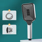 Contemporary Handheld Supercharged Shower Head Square 3 Setting Spray Head Silver Shower Heads with Holder and Hose Clearhalo 'Bathroom Remodel & Bathroom Fixtures' 'Home Improvement' 'home_improvement' 'home_improvement_shower_heads' 'Shower Heads' 'shower_heads' 'Showers & Bathtubs Plumbing' 'Showers & Bathtubs' 7051036