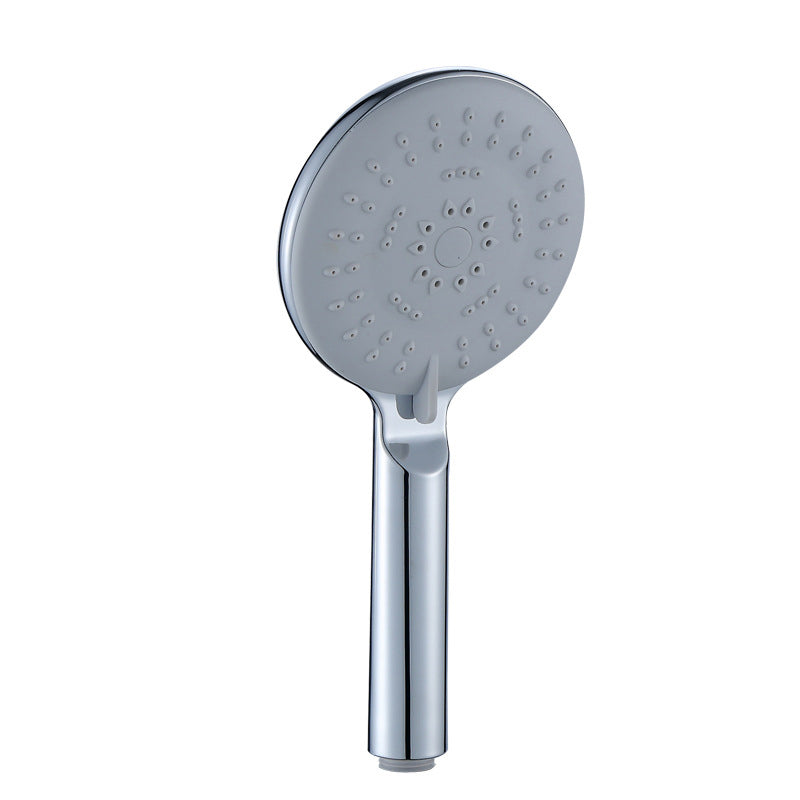 Silver Shower Head Combo Metal Modern 5-Spray Patterns Shower Heads Clearhalo 'Bathroom Remodel & Bathroom Fixtures' 'Home Improvement' 'home_improvement' 'home_improvement_shower_heads' 'Shower Heads' 'shower_heads' 'Showers & Bathtubs Plumbing' 'Showers & Bathtubs' 7051058