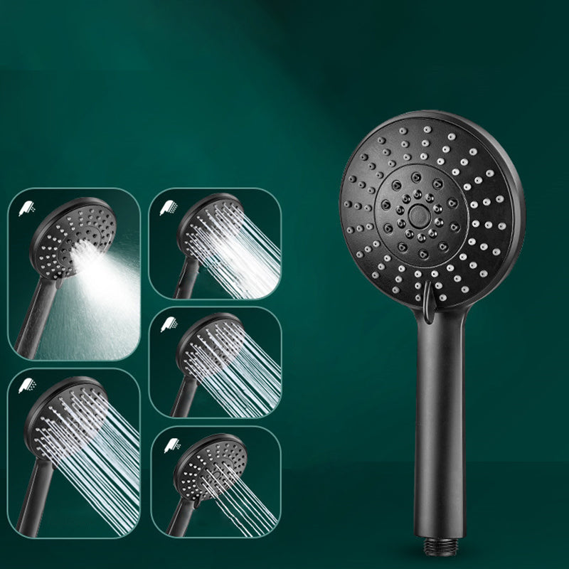 5-Setting Shower Head Combo Contemporary Handheld Shower Head Black Hand Shower Clearhalo 'Bathroom Remodel & Bathroom Fixtures' 'Home Improvement' 'home_improvement' 'home_improvement_shower_heads' 'Shower Heads' 'shower_heads' 'Showers & Bathtubs Plumbing' 'Showers & Bathtubs' 7051073