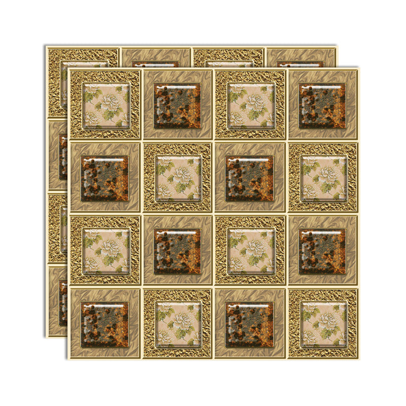 3D Peel and Stick Tiles Plastic Square Peel and Stick Tiles with Waterproof Camel Clearhalo 'Flooring 'Home Improvement' 'home_improvement' 'home_improvement_peel_stick_blacksplash' 'Peel & Stick Backsplash Tile' 'peel_stick_blacksplash' 'Walls & Ceilings' Walls and Ceiling' 7051149