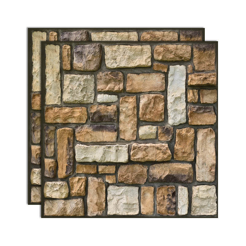 3D Peel and Stick Tiles Plastic Square Peel and Stick Tiles with Waterproof Light Yellow Clearhalo 'Flooring 'Home Improvement' 'home_improvement' 'home_improvement_peel_stick_blacksplash' 'Peel & Stick Backsplash Tile' 'peel_stick_blacksplash' 'Walls & Ceilings' Walls and Ceiling' 7051152