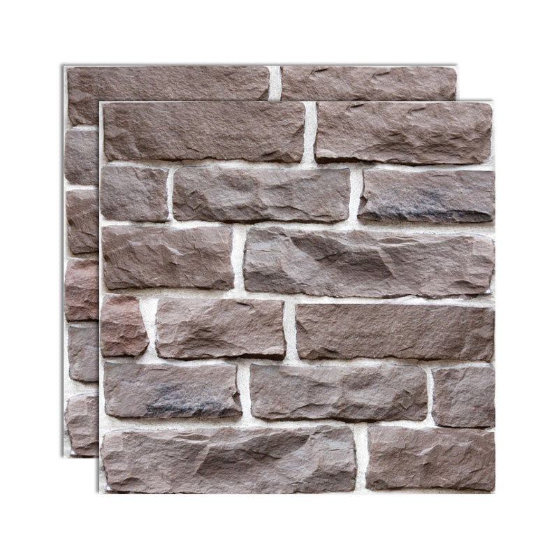 3D Peel and Stick Tiles Plastic Square Peel and Stick Tiles with Waterproof Dark Khaki Clearhalo 'Flooring 'Home Improvement' 'home_improvement' 'home_improvement_peel_stick_blacksplash' 'Peel & Stick Backsplash Tile' 'peel_stick_blacksplash' 'Walls & Ceilings' Walls and Ceiling' 7051161