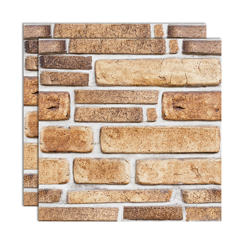 3D Peel and Stick Tiles Plastic Square Peel and Stick Tiles with Waterproof Yellow Clearhalo 'Flooring 'Home Improvement' 'home_improvement' 'home_improvement_peel_stick_blacksplash' 'Peel & Stick Backsplash Tile' 'peel_stick_blacksplash' 'Walls & Ceilings' Walls and Ceiling' 7051165