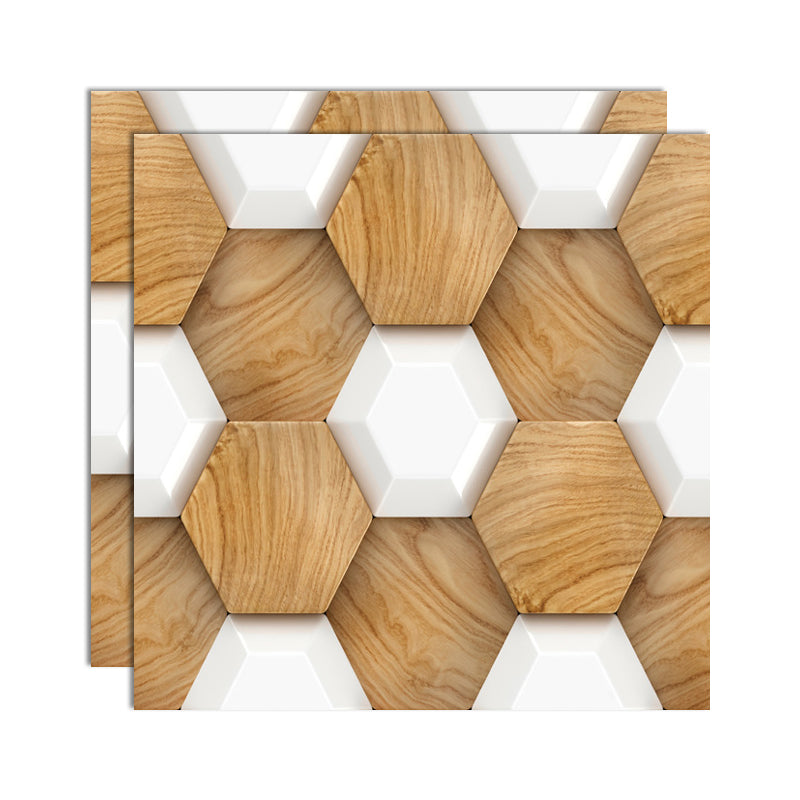 3D Peel and Stick Tiles Plastic Square Peel and Stick Tiles with Waterproof Natural Clearhalo 'Flooring 'Home Improvement' 'home_improvement' 'home_improvement_peel_stick_blacksplash' 'Peel & Stick Backsplash Tile' 'peel_stick_blacksplash' 'Walls & Ceilings' Walls and Ceiling' 7051172