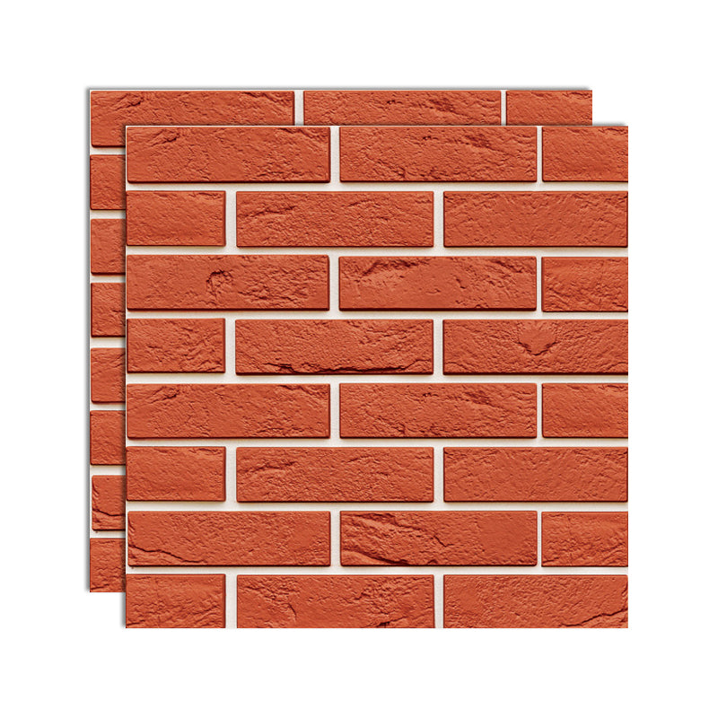 3D Peel and Stick Tiles Plastic Square Peel and Stick Tiles with Waterproof Orange Clearhalo 'Flooring 'Home Improvement' 'home_improvement' 'home_improvement_peel_stick_blacksplash' 'Peel & Stick Backsplash Tile' 'peel_stick_blacksplash' 'Walls & Ceilings' Walls and Ceiling' 7051174