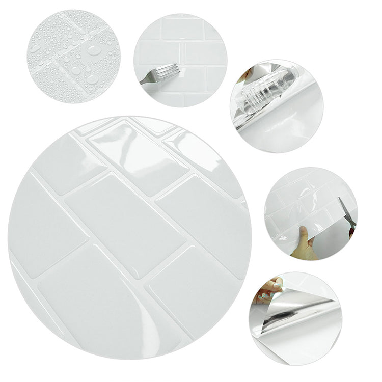 Plastic Peel & Stick Subway Tile Square Peel and Stick Backsplash Wall Tile Clearhalo 'Flooring 'Home Improvement' 'home_improvement' 'home_improvement_peel_stick_blacksplash' 'Peel & Stick Backsplash Tile' 'peel_stick_blacksplash' 'Walls & Ceilings' Walls and Ceiling' 7051203