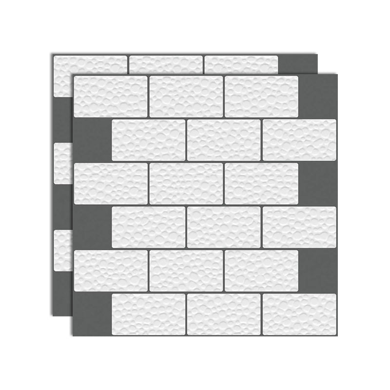 Square Peel and Stick Tiles Plastic Indoor Peel & Stick Subway Tile Beige Gray Clearhalo 'Flooring 'Home Improvement' 'home_improvement' 'home_improvement_peel_stick_blacksplash' 'Peel & Stick Backsplash Tile' 'peel_stick_blacksplash' 'Walls & Ceilings' Walls and Ceiling' 7051249