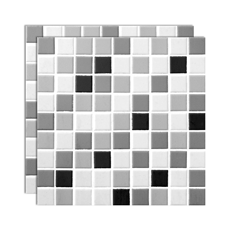 Plastic Peel and Stick Tiles 3D Square Waterproof Peel and Stick Tiles Black White Gray Clearhalo 'Flooring 'Home Improvement' 'home_improvement' 'home_improvement_peel_stick_blacksplash' 'Peel & Stick Backsplash Tile' 'peel_stick_blacksplash' 'Walls & Ceilings' Walls and Ceiling' 7051300