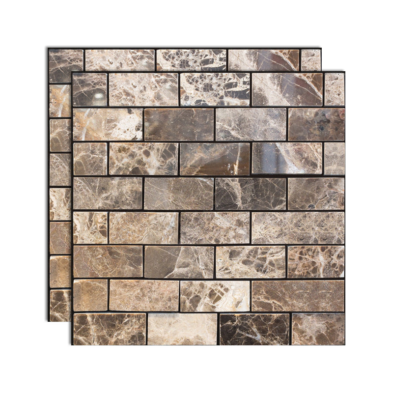 Plastic Peel and Stick Tiles 3D Square Waterproof Peel and Stick Tiles Camel Clearhalo 'Flooring 'Home Improvement' 'home_improvement' 'home_improvement_peel_stick_blacksplash' 'Peel & Stick Backsplash Tile' 'peel_stick_blacksplash' 'Walls & Ceilings' Walls and Ceiling' 7051303