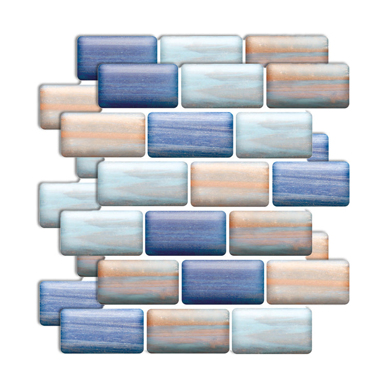 Plastic Peel & Stick Subway Tile 3D Subway Tile with Slip Resistant Blue Clearhalo 'Flooring 'Home Improvement' 'home_improvement' 'home_improvement_peel_stick_blacksplash' 'Peel & Stick Backsplash Tile' 'peel_stick_blacksplash' 'Walls & Ceilings' Walls and Ceiling' 7051325