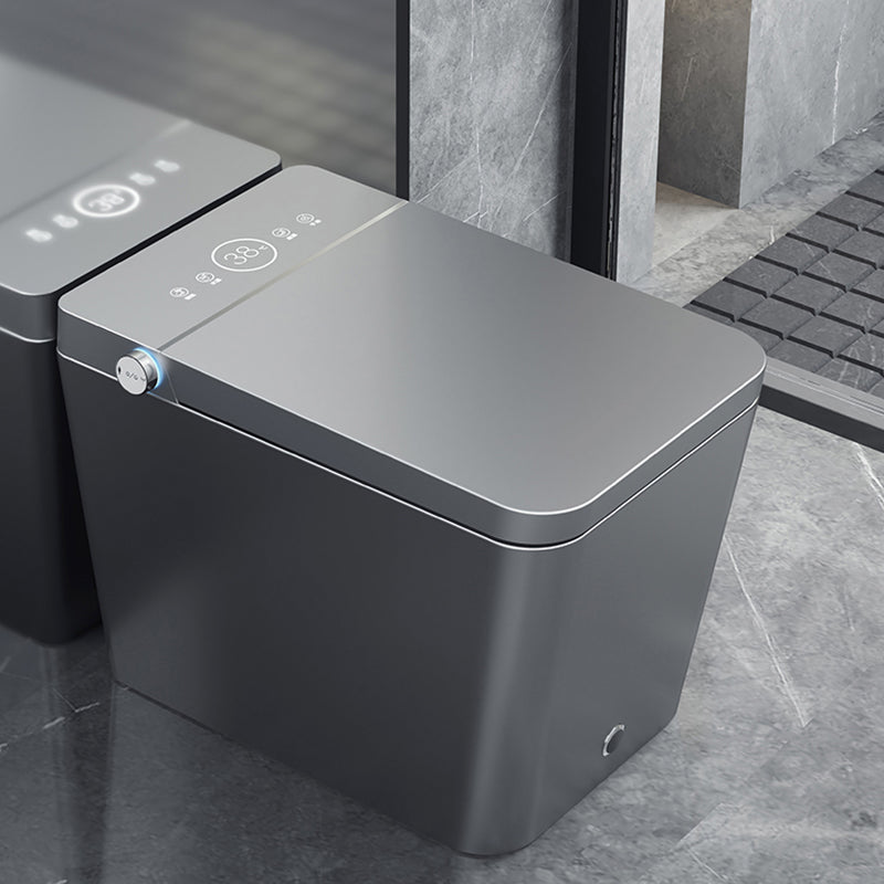 Contemporary Siphon Jet Flush Toilet Floor Mount Toilet Bowl for Bathroom Grey 12" Clearhalo 'Bathroom Remodel & Bathroom Fixtures' 'Home Improvement' 'home_improvement' 'home_improvement_toilets' 'Toilets & Bidets' 'Toilets' 7056004