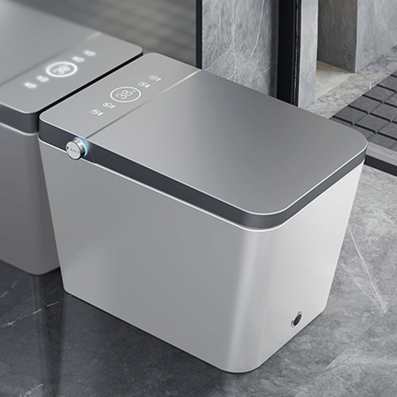 Contemporary Siphon Jet Flush Toilet Floor Mount Toilet Bowl for Bathroom White Gray Clearhalo 'Bathroom Remodel & Bathroom Fixtures' 'Home Improvement' 'home_improvement' 'home_improvement_toilets' 'Toilets & Bidets' 'Toilets' 7056005