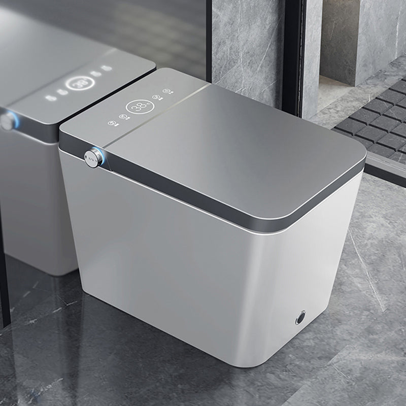 Contemporary Siphon Jet Flush Toilet Floor Mount Toilet Bowl for Bathroom White Gray 14" Clearhalo 'Bathroom Remodel & Bathroom Fixtures' 'Home Improvement' 'home_improvement' 'home_improvement_toilets' 'Toilets & Bidets' 'Toilets' 7056007