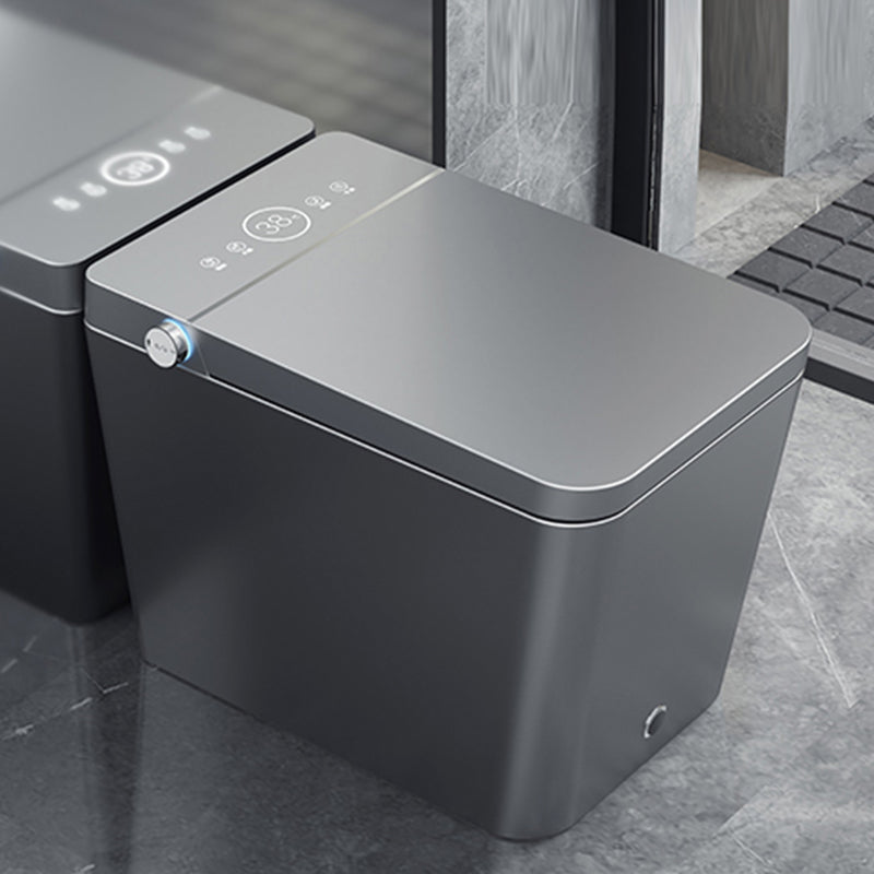 Contemporary Siphon Jet Flush Toilet Floor Mount Toilet Bowl for Bathroom Grey Clearhalo 'Bathroom Remodel & Bathroom Fixtures' 'Home Improvement' 'home_improvement' 'home_improvement_toilets' 'Toilets & Bidets' 'Toilets' 7056008