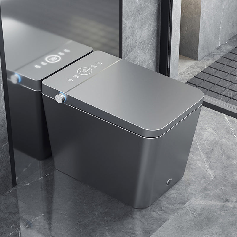 Contemporary Siphon Jet Flush Toilet Floor Mount Toilet Bowl for Bathroom Grey 16" Clearhalo 'Bathroom Remodel & Bathroom Fixtures' 'Home Improvement' 'home_improvement' 'home_improvement_toilets' 'Toilets & Bidets' 'Toilets' 7056009