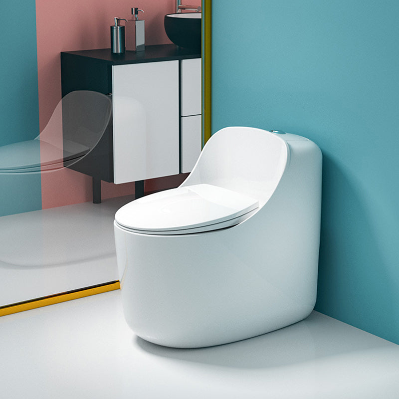 Modern Ceramic Flush Toilet Floor Mounted Urine Toilet with Seat for Washroom Clearhalo 'Bathroom Remodel & Bathroom Fixtures' 'Home Improvement' 'home_improvement' 'home_improvement_toilets' 'Toilets & Bidets' 'Toilets' 7056023