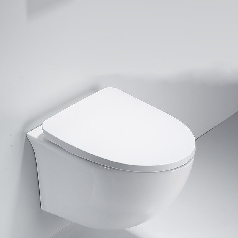 Contemporary One Piece Toilet Bowl Wall Mount Porcelain Flush Toilet Clearhalo 'Bathroom Remodel & Bathroom Fixtures' 'Home Improvement' 'home_improvement' 'home_improvement_toilets' 'Toilets & Bidets' 'Toilets' 7056045