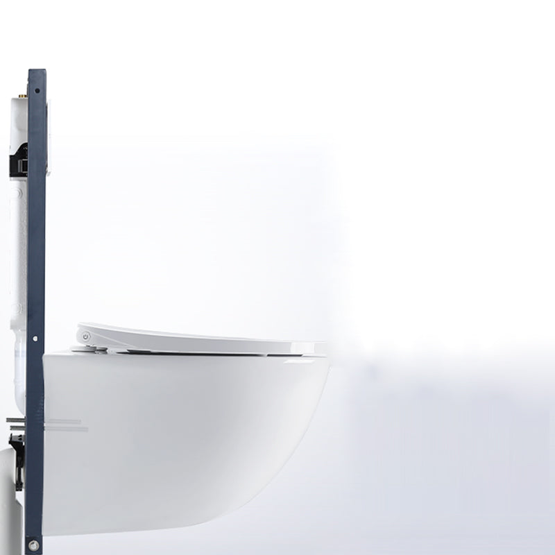 Contemporary One Piece Toilet Bowl Wall Mount Porcelain Flush Toilet Clearhalo 'Bathroom Remodel & Bathroom Fixtures' 'Home Improvement' 'home_improvement' 'home_improvement_toilets' 'Toilets & Bidets' 'Toilets' 7056055