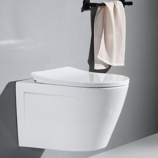 Modern Ceramic Flush Toilet Wall Mount White Urine Toilet with Seat for Bathroom Clearhalo 'Bathroom Remodel & Bathroom Fixtures' 'Home Improvement' 'home_improvement' 'home_improvement_toilets' 'Toilets & Bidets' 'Toilets' 7056060