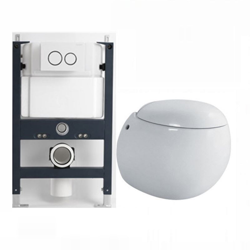 Modern Ceramic Flush Toilet Wall Mount White Urine Toilet with Seat for Bathroom 16"L x 23"W x 15"H Toilet with Low Tanker Clearhalo 'Bathroom Remodel & Bathroom Fixtures' 'Home Improvement' 'home_improvement' 'home_improvement_toilets' 'Toilets & Bidets' 'Toilets' 7056061