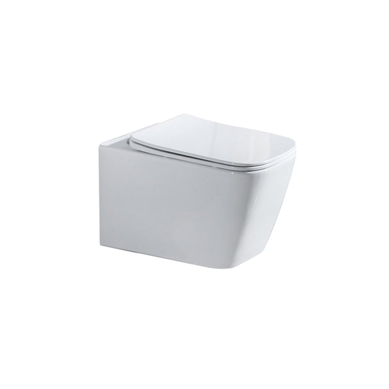 Modern Ceramic Flush Toilet Wall Mount White Urine Toilet with Seat for Bathroom 13"L x 20"W x 14"H Toilet Only Clearhalo 'Bathroom Remodel & Bathroom Fixtures' 'Home Improvement' 'home_improvement' 'home_improvement_toilets' 'Toilets & Bidets' 'Toilets' 7056075