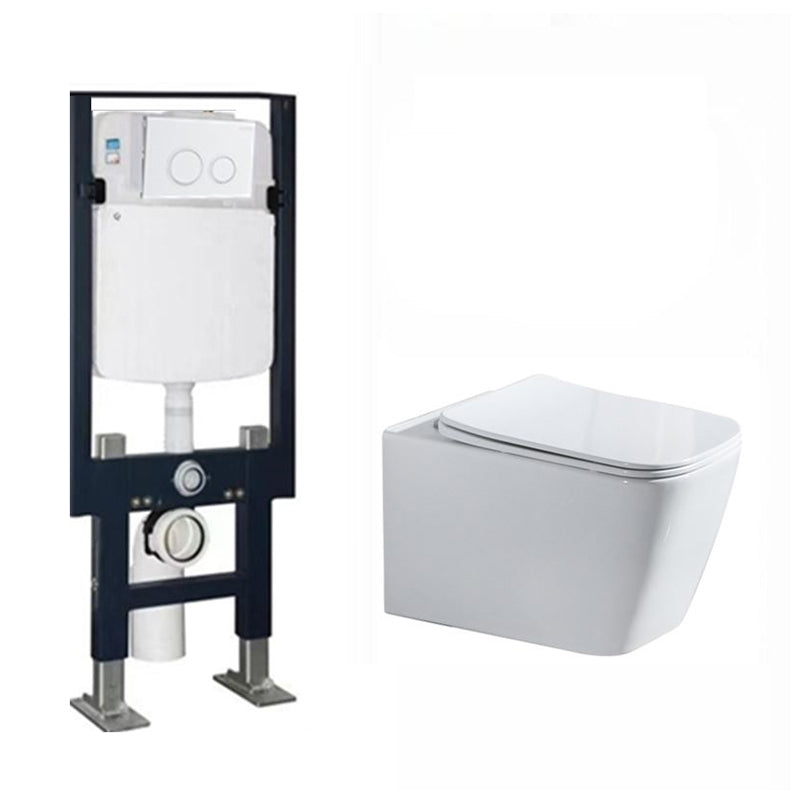 Modern Ceramic Flush Toilet Wall Mount White Urine Toilet with Seat for Bathroom 13"L x 20"W x 14"H Toilet with Freestanding Tanker Clearhalo 'Bathroom Remodel & Bathroom Fixtures' 'Home Improvement' 'home_improvement' 'home_improvement_toilets' 'Toilets & Bidets' 'Toilets' 7056078