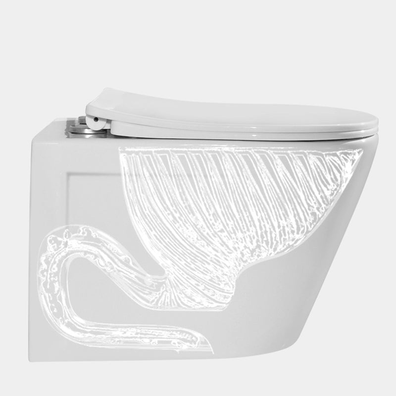 Modern Ceramic Flush Toilet Wall Mount White Urine Toilet with Seat for Bathroom Clearhalo 'Bathroom Remodel & Bathroom Fixtures' 'Home Improvement' 'home_improvement' 'home_improvement_toilets' 'Toilets & Bidets' 'Toilets' 7056079