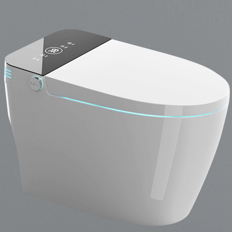 Contemporary Ceramic Toilet Floor Mounted Urine Toilet with Seat for Washroom Black Clearhalo 'Bathroom Remodel & Bathroom Fixtures' 'Home Improvement' 'home_improvement' 'home_improvement_toilets' 'Toilets & Bidets' 'Toilets' 7056090